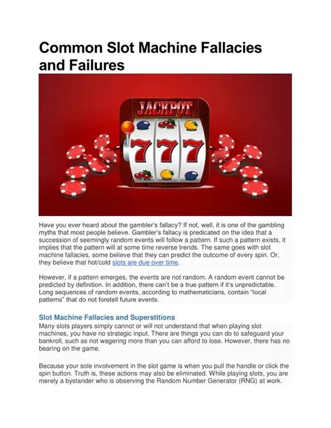slot machine most common failures